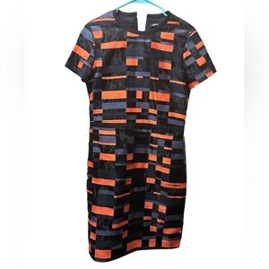 Jil Sander Stylish Black and Orange Women's Dress size 40/M